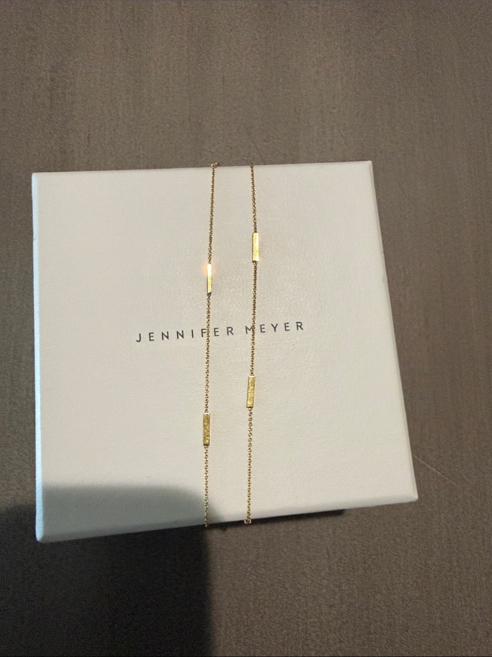 Jennifer Meyer Gold Bar Station Long Necklace